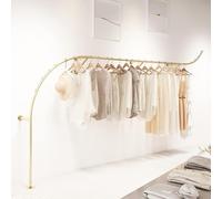 Modern Industrial Wall-Mounted Clothes Rack - Slish Display Rail for Retail Stores, Space-Saving Shelf for nized Apparel, & Functal Design