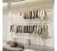 Modern Industrial Wall-Mounted Coat Rack - Creative Clothing Display for Boutiques Wedding Hanger Space-Saving Garment Storage Rail Stylish Home nizer