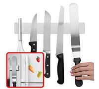 Modern Innovations 10 Inch Magnetic Knife Holder for Refrigerator, Magnetic Knife Holders for Fridge or Kitchen Wall, Stainless Steel