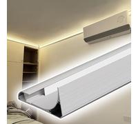 Modern Interior LED Crown Moulding Indirect Lighting - White Coving Wall Washer Baseboard Trim 6.5m/21.3ft for Home & Office Ceiling Decor