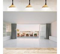 Modern Interior Photography Backdrop Night City View French Windows White Room Curtains Background Portrait For Shooting Banner 250x180CM