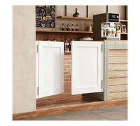 Modern Interior Wood Swing Doors Stylish Saloon Half Door for Kitchen & Bar Cafe Entrance Partition with Hardware - 55.1"x31.5" (W140xH80cm)