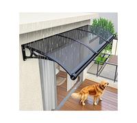 Modern Invisible Door Canopy - Sleek Transparent Awning Durable Polycarbonate Roof 24in x 60cm Ideal for Home Entrance Protection Weatherproof Overhang for Front Door
