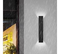 Modern IP65 Waterproof LED Outdoor Wall Light - Minimalist Acrylic & Aluminium Long Rectangular Sconce for Garden, Villa, Corridor & Patio - Industrial Decorative Lamp