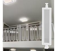 Modern Iron Stair Balusters - Customizable White Spindles Kit 115cm (45 1/4") Tempered Glass Railing System for Steps & Decks - & Stylish Design