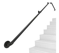 Modern Iron Stair Railing Handrail for Indoor Use Wall-Mounted Elegant Design Available in Black Gold Silver White Yellow 13ft (400cm) Length
