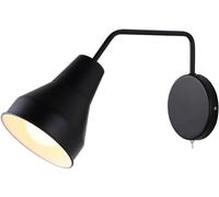 Modern Iron Wall Light with Adjustable Shade, Minimalist Style Wall Sconce, Easy Installation with Switch, European Design for Home Decor and Lighting