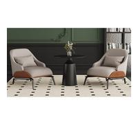 Modern Italian Armchair with Leatherette Upholstery, Solid Wood Frame & Carbon Steel Legs - Stylish Seating for Home Office, Hotel & Lounge