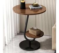 Modern Italian Style Side Table,Bedside Table,End Table with Large Storage Top,Sturdy Iron Frame,Rounded Corners for Living Room Bedroom Office Hotel B,50 * 50 * 60cm