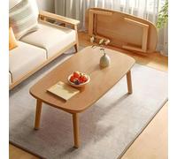 Modern Japanese Coffee Table Foldable Rectangular Sofa Table Thickened MDF with Sturdy Legs Stylish Coffee Table for Living Room Bedroom Office (80CM Color B)