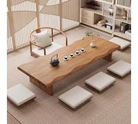 Modern Japanese Floor Table - Solid WoodCoffee Table Zen Kotatsu for Living Room Dining Room & Office Meditation Altar Table (55.1x24x14in)