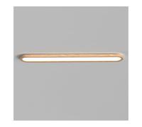 Modern Japanese Wood Linear Flush Mount Ceiling Light Nordic Minimalist Ultra-Thin Long Strip Bar Lamp Indoor Home Decor Fixture for Hallway Living Room Kitchen(Warm Light,80Cm)/Warm Light/60Cm