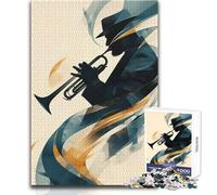 Modern Jazz Trumpet Vibes Teenager Jigsaw Puzzles 1000 Pieces Educational Observation Skill Game Perfect Meaningful Festive Gift Size 38x52cm