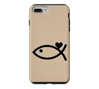 Modern Jesus Fish Love Heart Graphic Case for iPhone 7 Plus/8 Plus