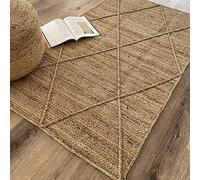 Modern Jute Rug,100% Natural Jute, Artistic Braided Hand Woven Indoor Area Rug for Kitchen, Living Room, Bedroom Farmhouse -160cm x 230cm