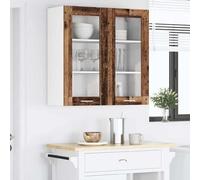Hanging Cabinet Old Wood 80 x 31 x 80 cm Engineered Wood Modern Slim Wall Unit 1