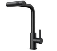 Modern Kitchen Faucet with Pull-Down Sprayer, 360° Swivel Spout, 3 Spray M, Hot & Cold Water Mixer Tap, Easy Installat - Ideal Upgrade for Kitchen Sin