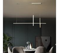 Modern Kitchen Island Linear Pendant Light, Long Strip Hanging Fixture for Office, Commercial, Study Room - Contemporary Design, Stylish Illumination, Adjustable Height