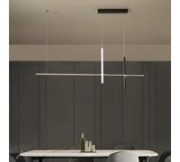 Modern Kitchen Island Linear Pendant Lighting - Long Strip Hanging Light Fixture for Office, Commercial Spaces & Study Room - Contemporary Design for Stylish Illumination
