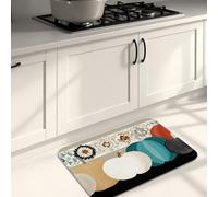 Modern Kitchen Mats for Floor, Artistic Circles Soft Mats, Cushioned Comfort Washable Non Slip Decor Rugs for Kitchen Sinks Laundryroom Bathroom 16x24 Inch