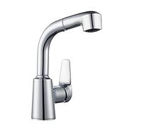 Modern Kitchen Mixer Tap Dual Spout Pull-Out Basin Faucet can Rotate, Shrink and Lift Three-Function Bathroom washbasin Above Counter Basin Faucet