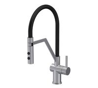 Modern Kitchen Mono Mixer Tap with 1 Lever Handle, 436mm - Brushed Nickel