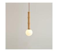 Modern Kitchen Pendant Light Milk Glass Mid Century Wood Ceiling Hanging Lamp Farmhouse Pendant Lighting Minimalist Indoor Globe Single for Bedroom Living Room Dining Room Bar