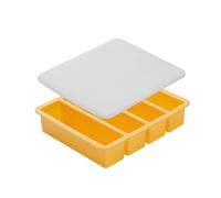 Modern Kitchens Silicone Ice Cubes Tray 4 Big Compartments Secure Cover Keep Ice and Releases Silicone Freezing Block Tray