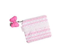 Modern Korean Cosmetic Bag Cloud Designs Delicate Lace Trim Soft Travel Makeup Organizers Coin Purse for Women Practical Polyester Cosmetic Bag for Daily Use, A, Mass Beauty