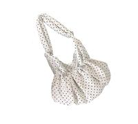 Modern Korean Styles Shoulder Bag Wrinkles Resistant Fabric Dot Pattern Crossbody Purse Spacious Interior Ergonomic Crossbody Bag For Women