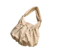 Modern Korean Styles Shoulder Bag Wrinkles Resistant Fabric Dot Pattern Crossbody Purse Spacious Interior Dot Crossbody Bag