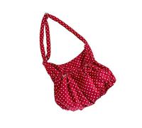 Modern Korean Styles Shoulder Bag Wrinkles Resistant Fabric Dot Pattern Crossbody Purse Spacious Interior Practical Ladies Bag