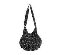Modern Korean Styles Shoulder Bag Wrinkles Resistant Fabric Dot Pattern Crossbody Purse Spacious Interior Practical Ladies Bag