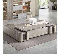 Modern L Shape Executive Desk,Luxury Manufactured Wood Office Desk Reception Desks,for CEO Boss Manager,for Home Office, Business(Size:240cm)