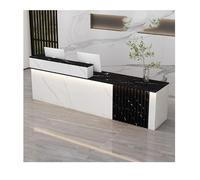 Modern L-Shape Filing Cabinet & Reception Desk, Wood Checkout Counter for Office, Lobby & Beauty Salon - Stylish Black Front Desk (Right, 120CM/47.2IN)