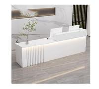 Modern L-Shape Filing Cabinet & Reception Desk, Wood Checkout Counter for Office, Lobby & Beauty Salon - Stylish White Front Desk (100CM/39.4IN, Right)