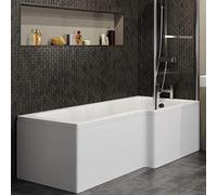 Modern L Shaped Acrylic Front Side Bath Panel Only for Shower Bath 1700mm White