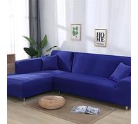 Modern L-Shaped Corner Sofa Cover Elastic Stretch Slipcover for Chaise Longue Couch Universal Fit Lake Blue (Part B-B 145-190cm) - Stylish Furniture Protector