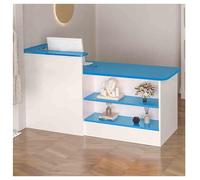 Modern L-Shaped Reception Desk - Stylish Checkout Counter Table for Lobbies Salons Retail Spaces Home Offices - A/R 140cm (55.1in)
