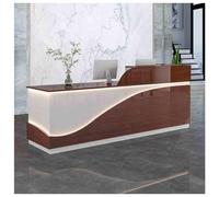 Modern L-Shaped Workstation with Lockable Drawer - Versatile Checkout Counter Table for Beauty Salon Lobby or Home Office - Dimensions: 59"x23.6"x39.3"