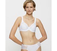 Modern Lace+Cotton Full Cup Bra White