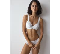 Modern Lace+Cotton Full Cup Bra White