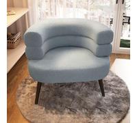 Modern Lambswool Accent Chair - Large Sitting Surface& Stable Load-Bearing Ideal for Bedroom Living Room Study Balcony - Stylish & Comfortable Armchair