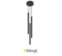Sollux Pendant Lamp Pastelo 3P Black