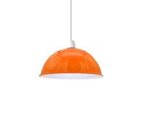 Modern Lamp Shade Metal Vintage None Electric Pendant Light Shade 29cm - Easy Fit Retro Ceiling Light - Includes Shade Reducing Ring to Fit All Types of Lamp Holders (Orange - 40 cm Dome),(LSCY290)