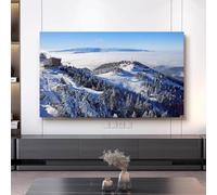 Modern Landscape Art Printed TV Dust Cover Indoor Winter Snow Landscape Print Pattern TV Covers For Curved Screen Wall Mounted Dust-proof Cover(Size:42-50IN,Color:C)