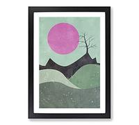 Modern Landscape Framed Print | A2 Black Framed Wall Art | Ready to Hang | Modern Nature Picture | Living Room Bedroom Lounge Office