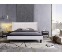 Modern Lara Velvet Bed With The Usb Charging Station, Easy Assembly Double And King Size Bed Frame (Cream Double)