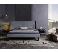 Modern Lara Velvet Bed With The Usb Charging Station, Easy Assembly Double And King Size Bed Frame (Grey Double)