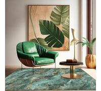 Modern Large Area Rug 180x280 cm NonSlip Abstract Green Yellow Carpet for Living Room Dining Room Bedroom Hallway KitchenStylish Modern Design